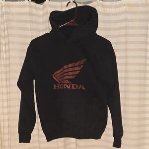Gildan Black Hoodie with Red Graphic